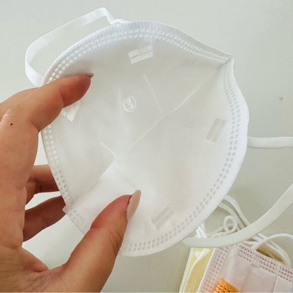 NEW Black White Orange Adjustable Elastic Over Ear Face Covering Mask s/3 - Picture 5 of 6